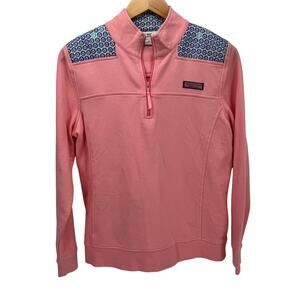 Vineyard Vines Sweatshirt Womens Medium Pink Shep Shirt Pullover Coastal Top
